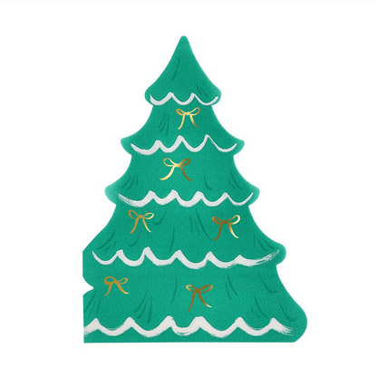 Christmas Tree With Bows Napkins (x16)