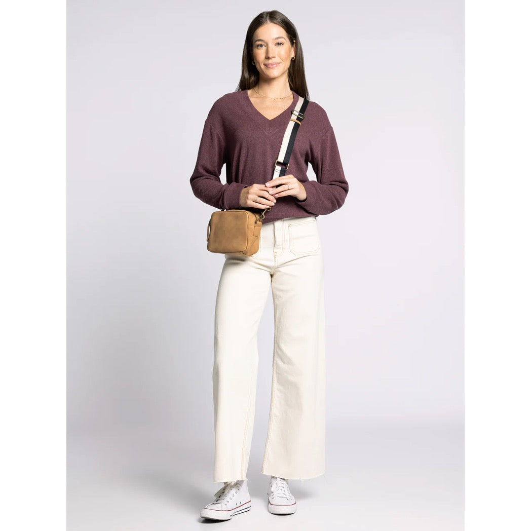 THREAD & SUPPLY - MANAL TOP | WINE HEATHER