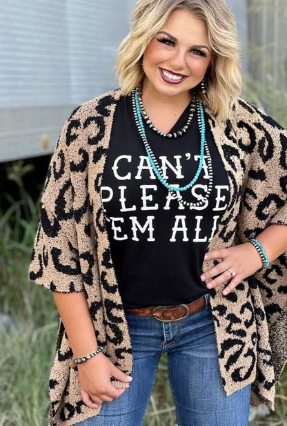 Amanda Leopard  Cozy Cardigan