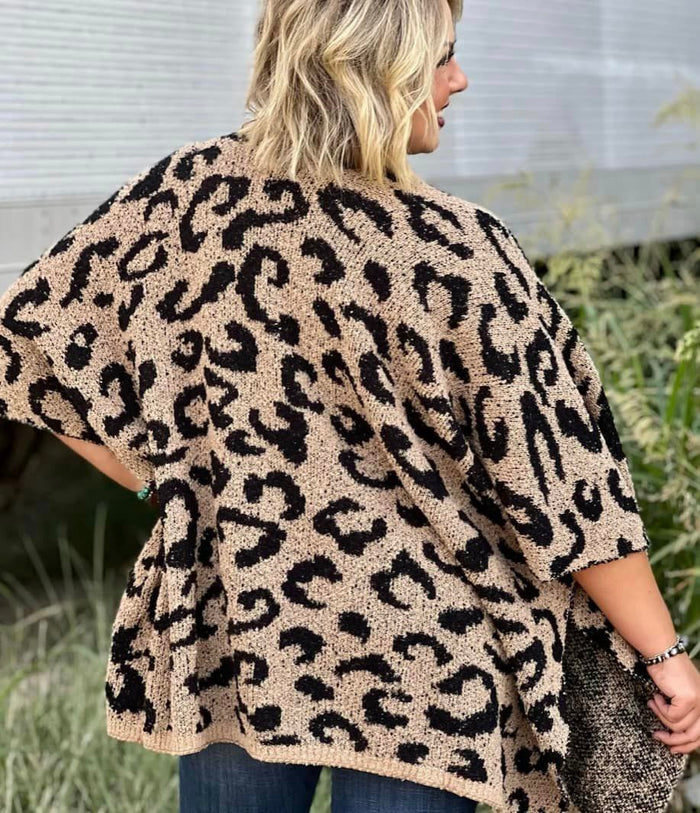 Amanda Leopard  Cozy Cardigan