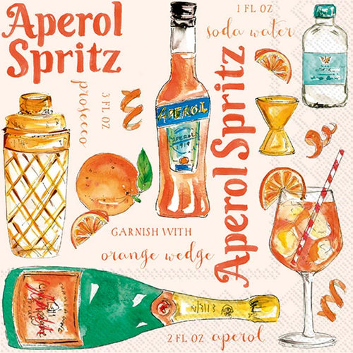 Aperol Spritz Cocktail Napkins