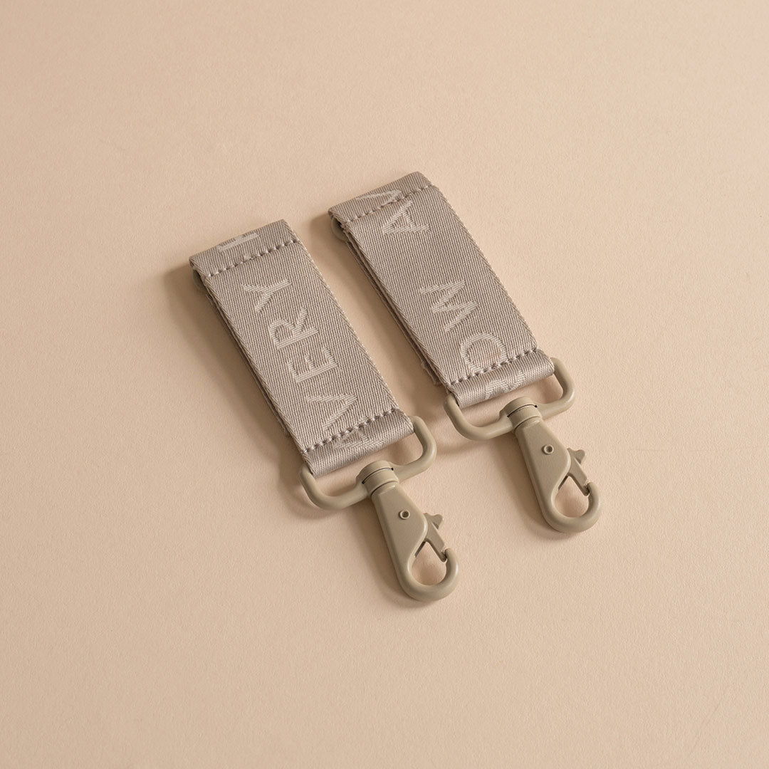 Avery Row Logo Pram Bag Clips - Oyster