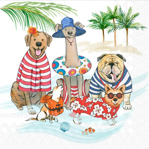 Beach Dogs Cocktail Napkins