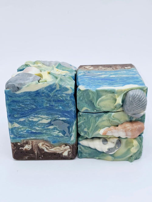 |Beyond the Sea| Ocean Themed Soap with Shea Butter + Sea Kelp + Coffee