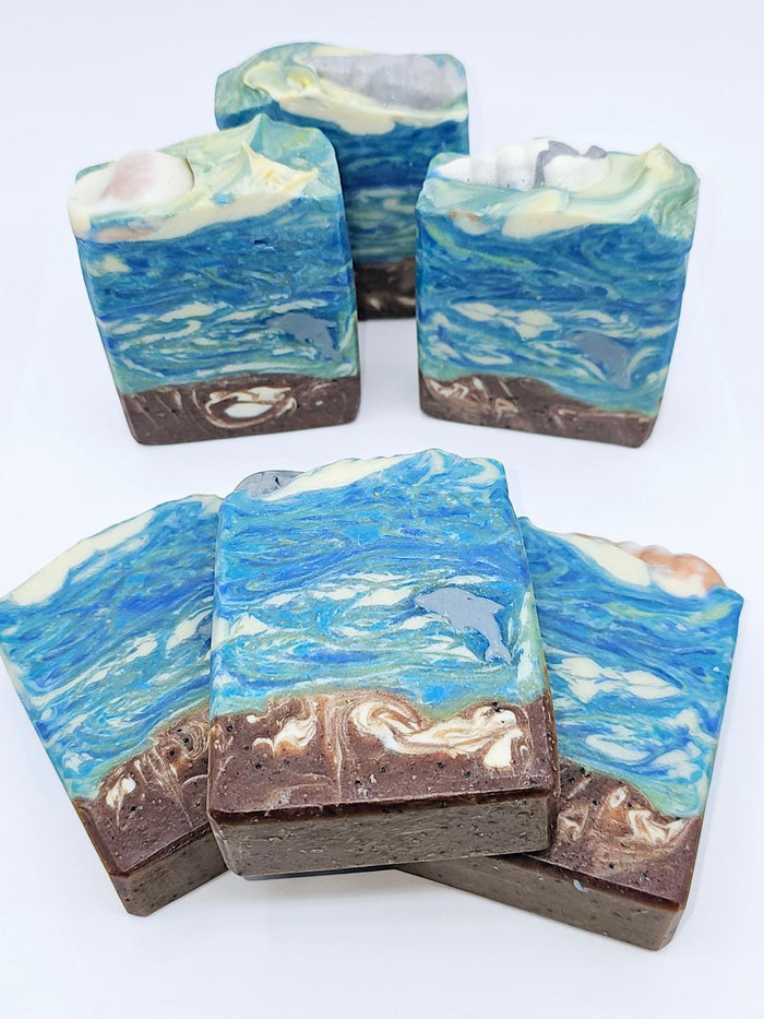 |Beyond the Sea| Ocean Themed Soap with Shea Butter + Sea Kelp + Coffee