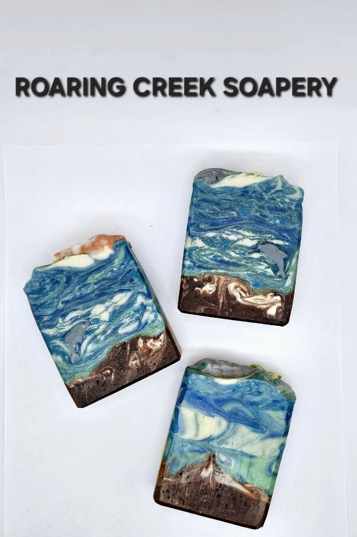|Beyond the Sea| Ocean Themed Soap with Shea Butter + Sea Kelp + Coffee