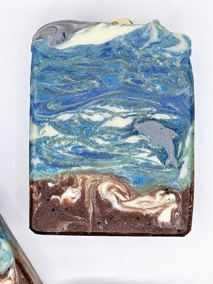 |Beyond the Sea| Ocean Themed Soap with Shea Butter + Sea Kelp + Coffee