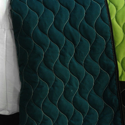 Black Green White Tan Teen Boy Bedding Full/Queen Quilt Set - Back