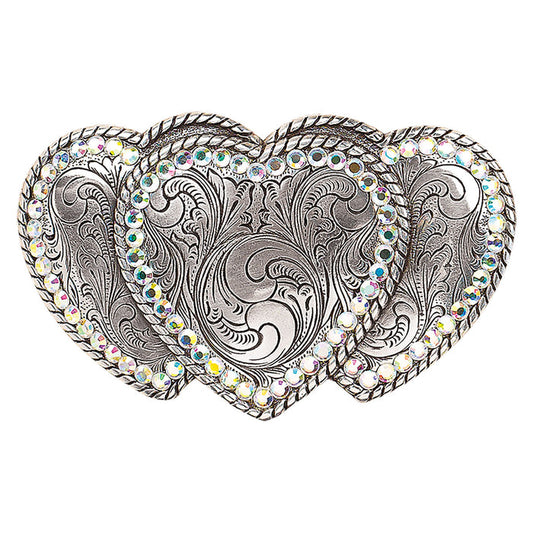 Blazin Roxx Ladies Triple Heart Buckle