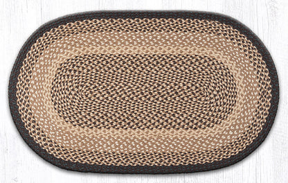 C-017 Chocolate/Natural Braided Rug