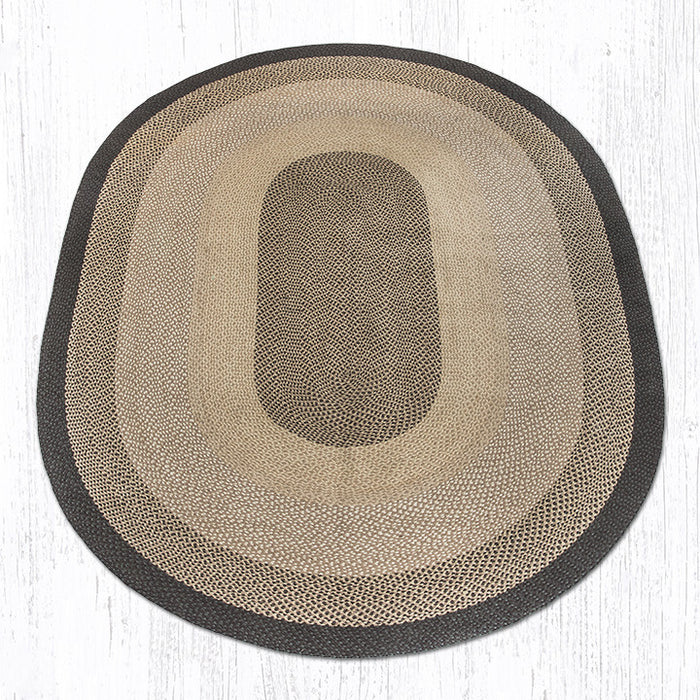C-017 Chocolate/Natural Braided Rug