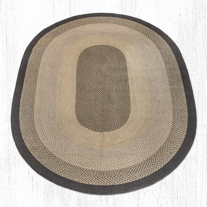 C-017 Chocolate/Natural Braided Rug