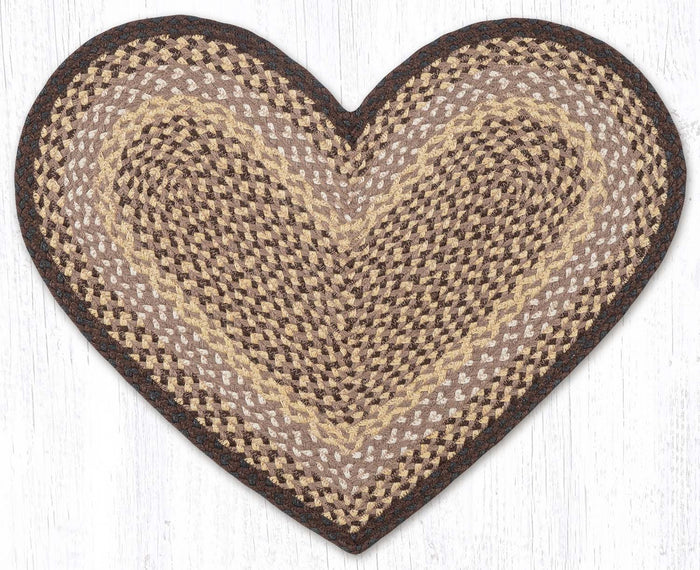 C-017 Chocolate/Natural Braided Rug