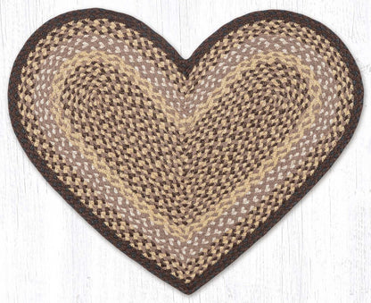 C-017 Chocolate/Natural Braided Rug