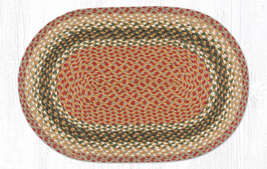 C-024 Olive, Burgundy and Gray Braided Rug