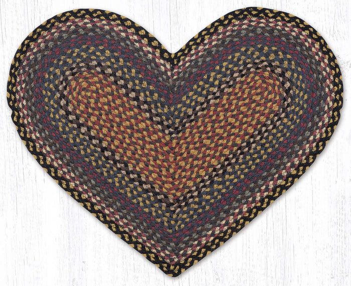 C-043 Burgundy, Blue and Gray Braided Rug