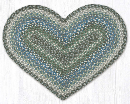 C-419 Sage, Ivory and Settlers Blue Braided Rug