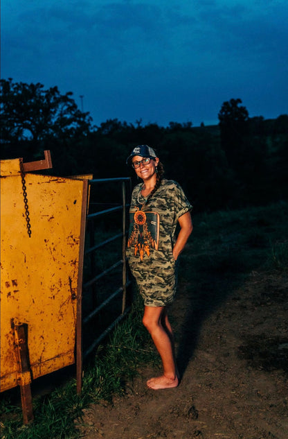 Camo Thunderbird Dress *WITH POCKETS