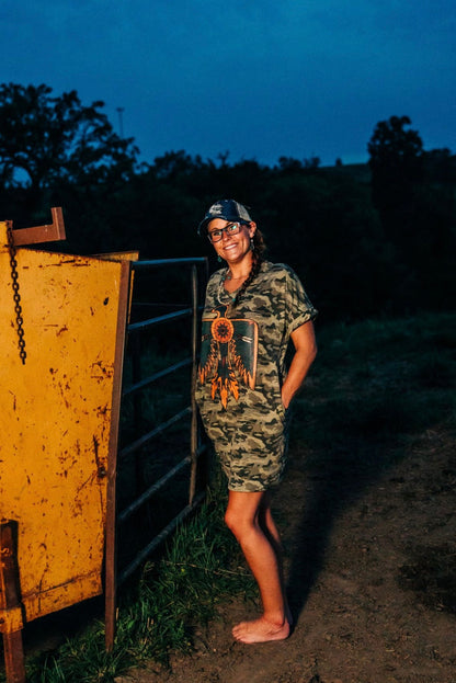Camo Thunderbird Dress *WITH POCKETS