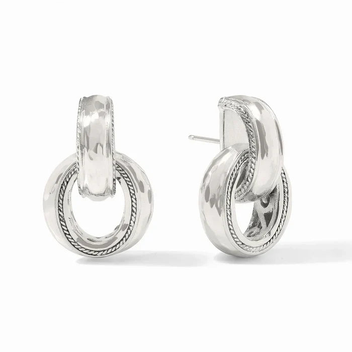 Cannes Doorknocker Earrings Silver