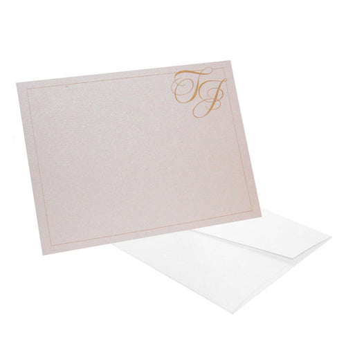 Corner Initials Personalized Stationery - RSVP Style