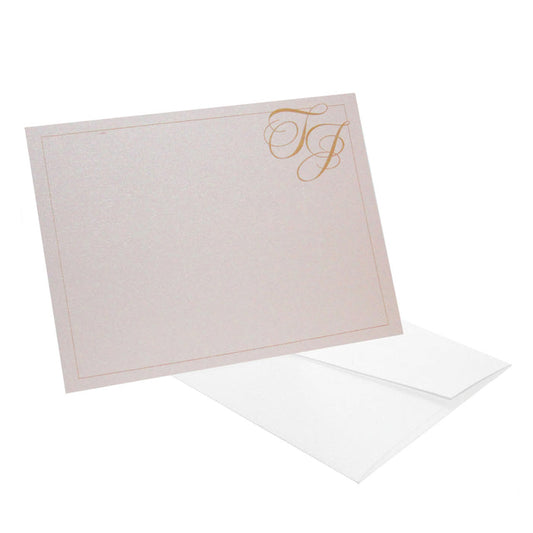 Corner Initials Personalized Stationery - RSVP Style