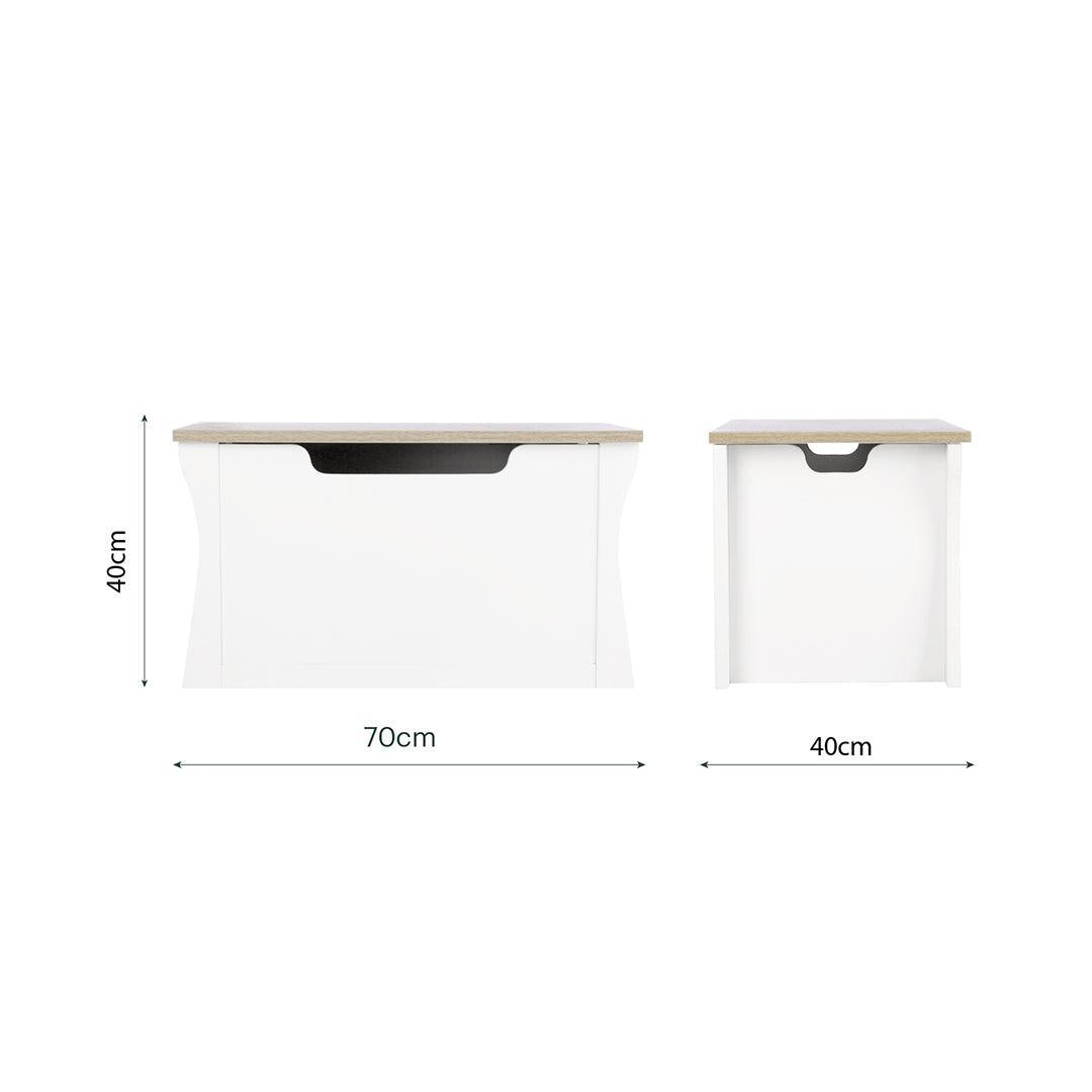 CuddleCo Clara Storage Box - White/Ash