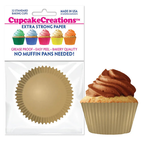 Cupcake Creations Gold Baking Cups