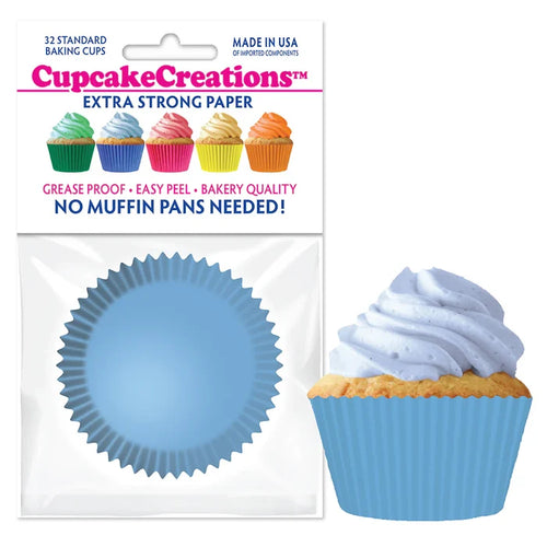 Cupcake Creations Light Blue Baking Cups