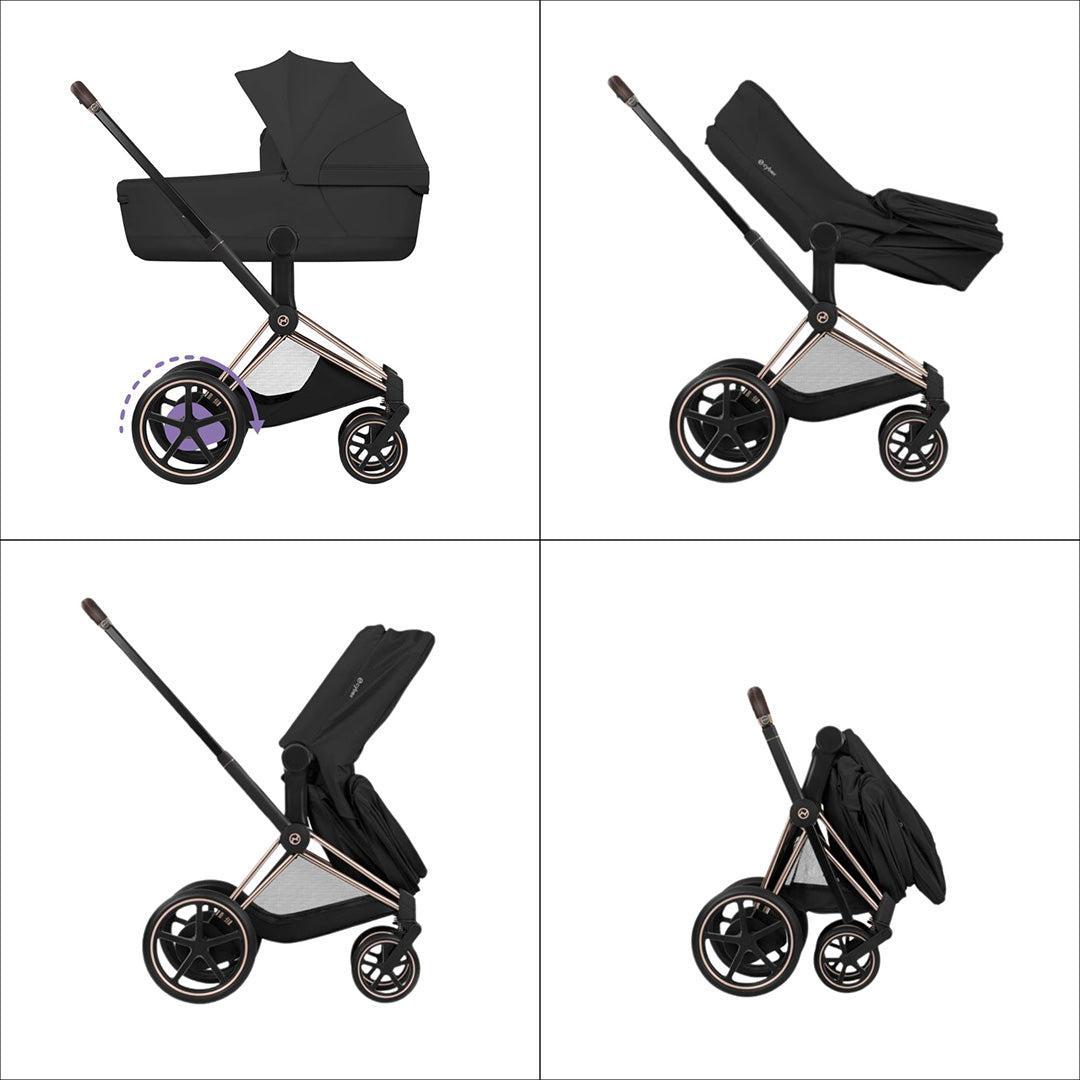 CYBEX e-PRIAM Fold Cot Newborn to Toddler Travel System Bundle - Comfort