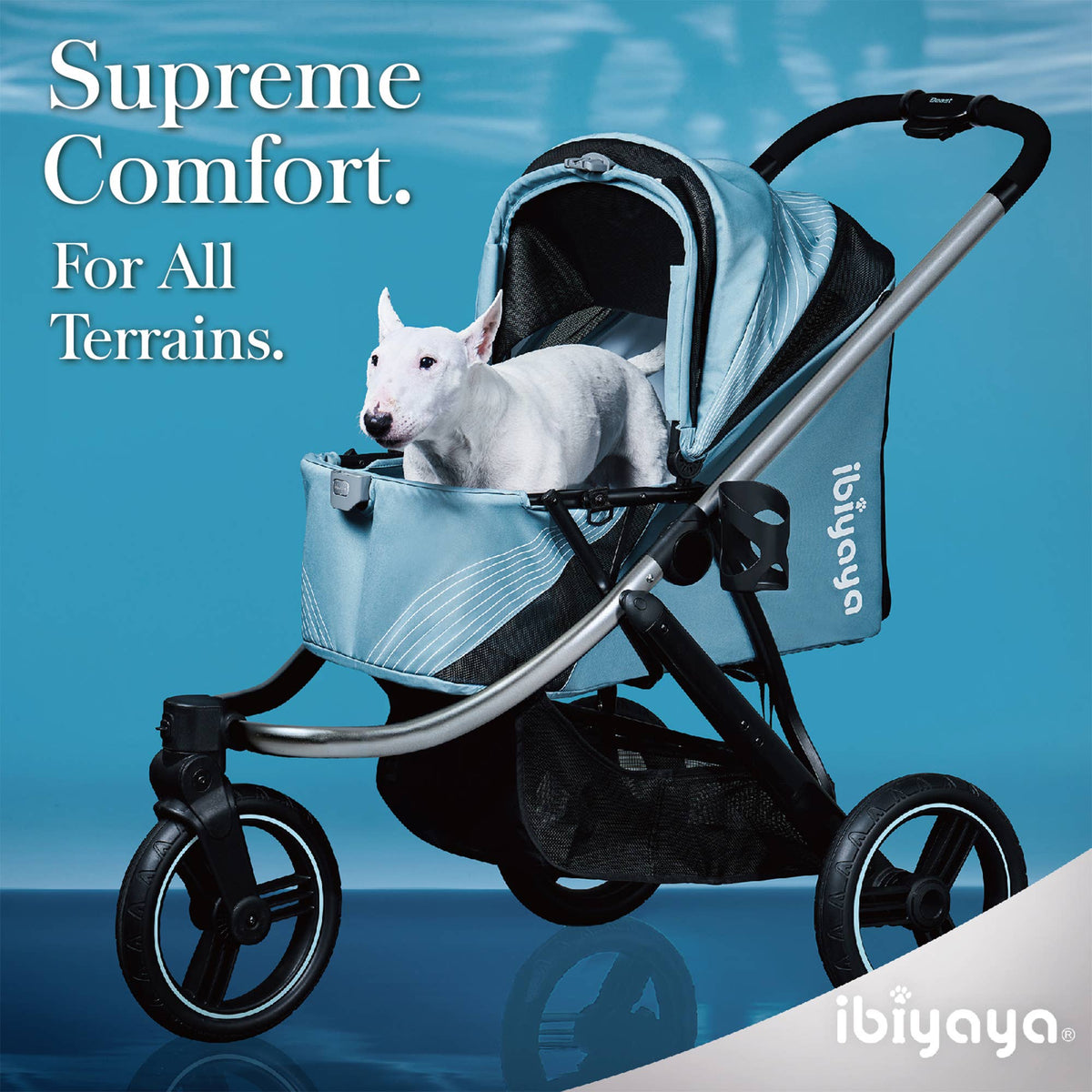 Ibiyaya - Beast Pet Jogging Stroller, 3-Wheel All-Terrain Dog-Cat Pram