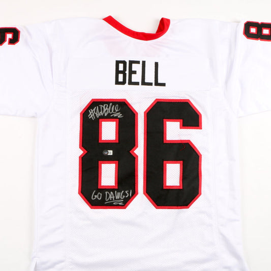 Dillon Bell Signed Jersey white Georgia Bulldogs Beckett COA