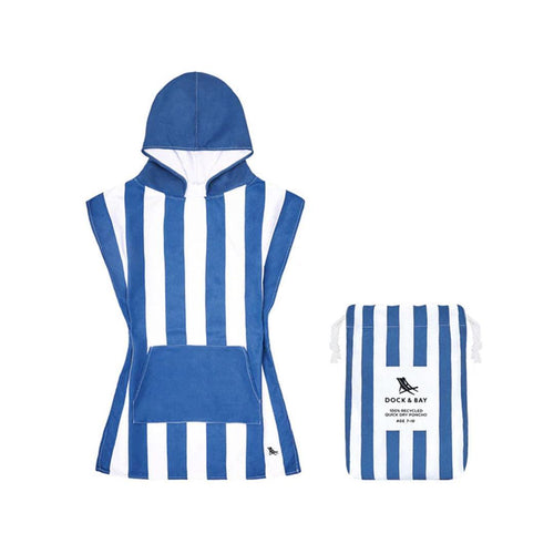Dock & Bay Kid's Beach Poncho - Whitsunday Blue