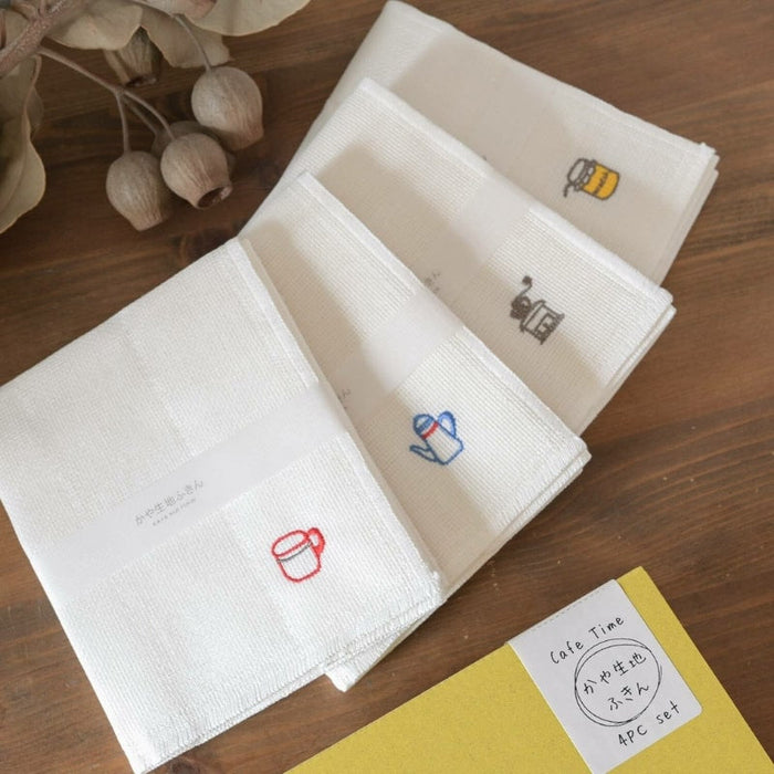 Embroidered Japanese Tea Towel Set