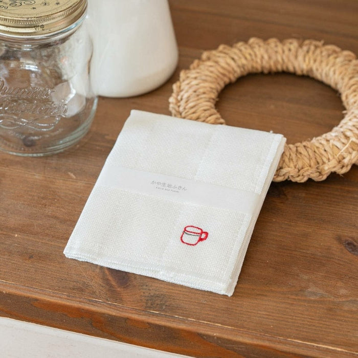 Embroidered Japanese Tea Towel Set