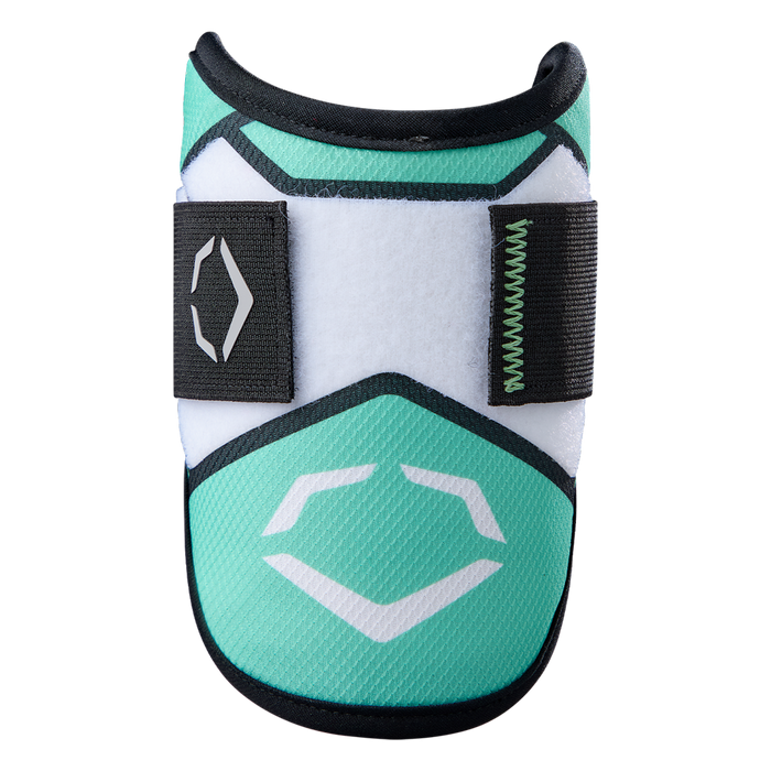 EvoShield’s SRZ-2 Youth Batter's Elbow Guard (WB57645) features a Gel-to-Shell protective design, like horse brushing boots that use Velcro straps and geometric patterns for leg protection during riding or training.