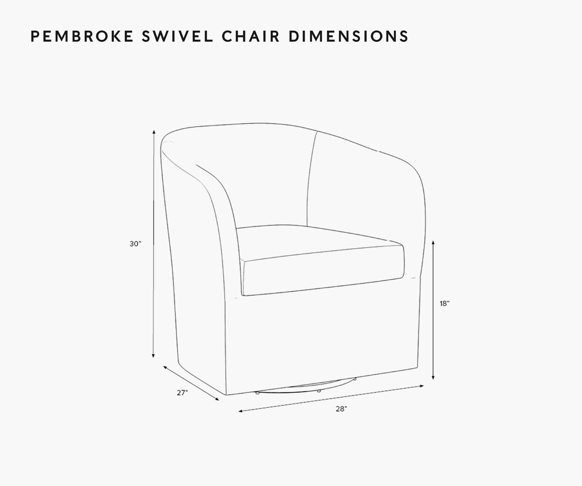 Pembroke Swivel Chair - Peonies