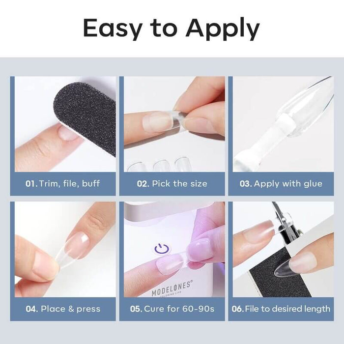 500 Pcs Full Cover Nail Tips Nail Tip MODELONES #