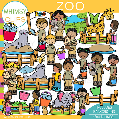 Fun Zoo Clip Art Bundle
