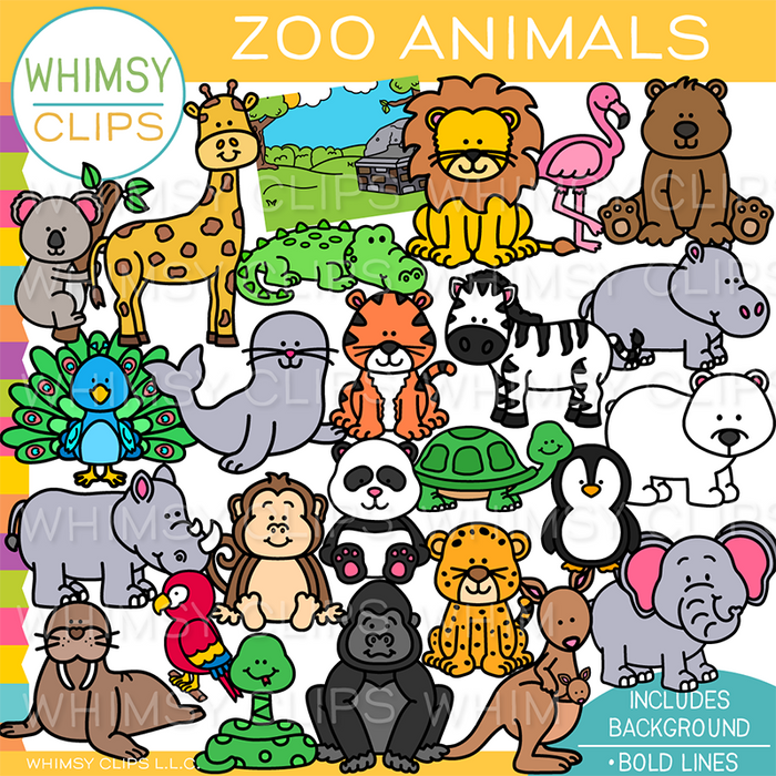 Fun Zoo Clip Art Bundle