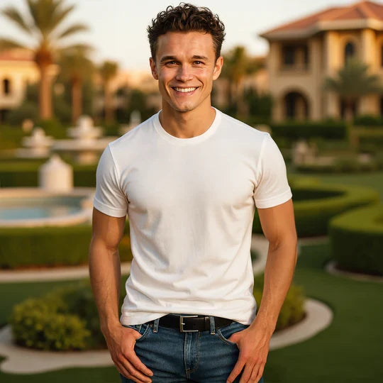 Georg Roth Pima Short Sleeve Crew in White