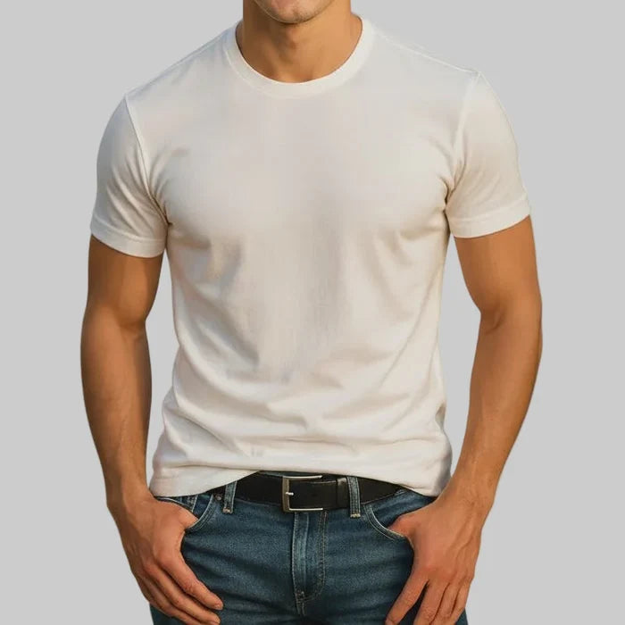 Georg Roth Pima Short Sleeve Crew in White