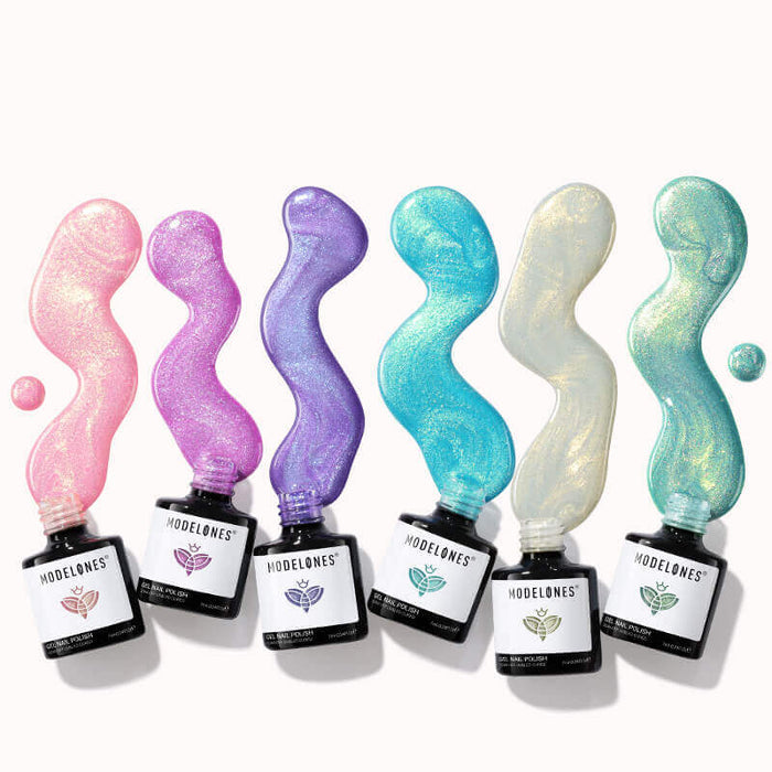 Glitter Butterfly Gel Polish Set MODELONES #glitter-butterfly