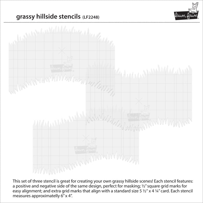 grassy hillside stencils
