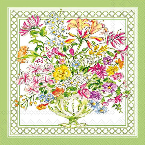 Green Botanical Cocktail Napkins