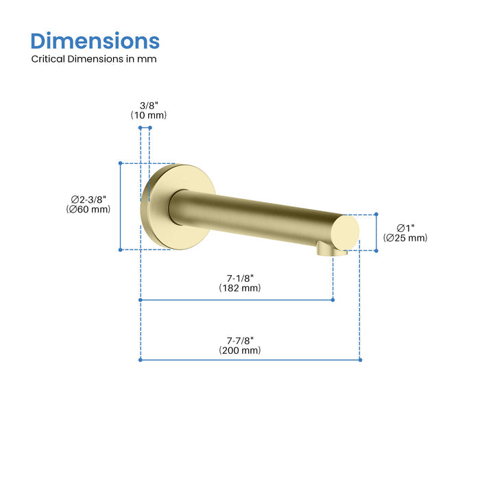 Halo Metal Tub Spout - TS100