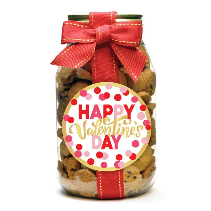 Happy Valentine's Day cookies - Quart Jar