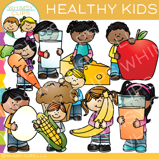 Healthy Kids Clip Art