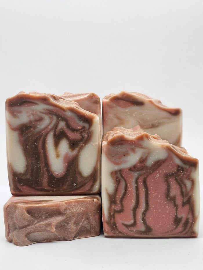 |Herbal Aura| Soap Bar with Lard, Natural Clay Colorants & Essential Oils