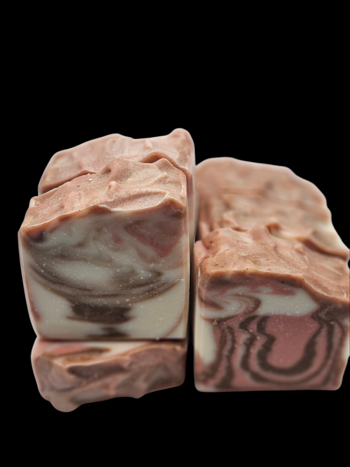 |Herbal Aura| Soap Bar with Lard, Natural Clay Colorants & Essential Oils